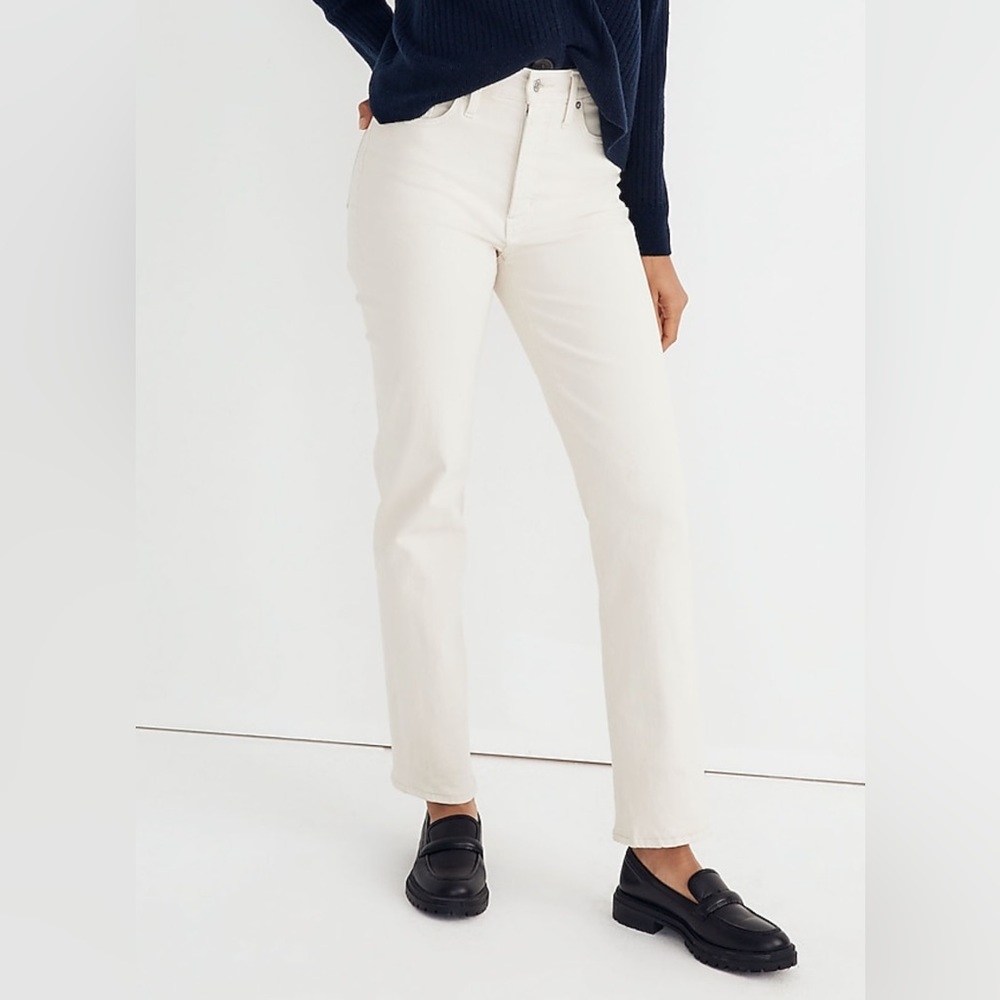 Madewell perfect vintage straight jeans vintage canvas wash